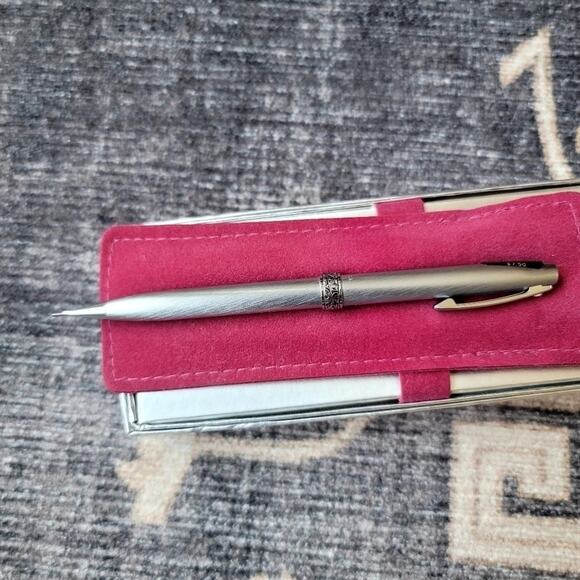 Lady Sheaffer 620 Mechanical Pencil (70s) Brushed Chrome Ornate Florentine .9mm - Picture 1 of 9